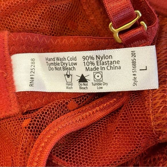 Lingerie Sexy Lace Orange Large - Picture 3 of 4